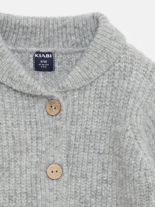 Cárdigan grueso con cuello chal - Kiabi