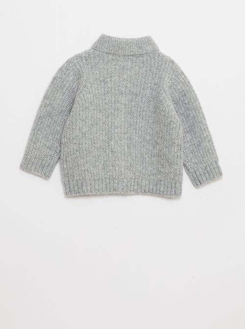 Cárdigan grueso con cuello chal - Kiabi