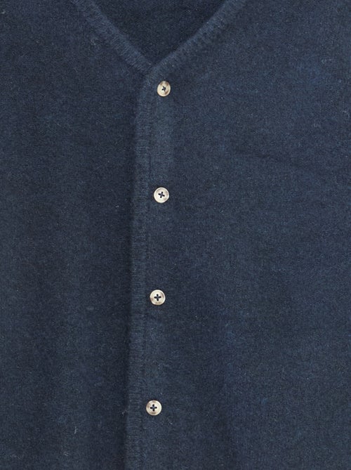 Cárdigan holgado liso con cuello en pico - Kiabi