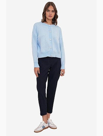 Cárdigan jacquard oversize con botones mixray