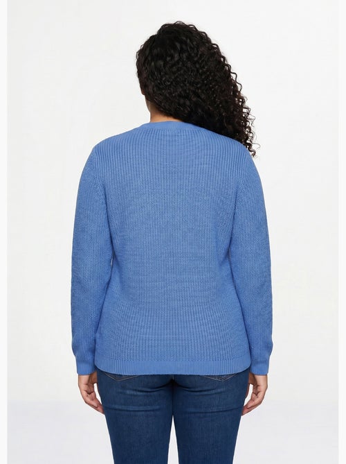 Cárdigan largo con botones brillantes y manga larga - Afibel - Kiabi