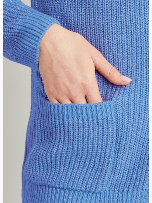 Cárdigan largo con botones brillantes y manga larga - Afibel - Kiabi