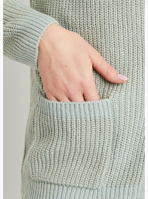 Cárdigan largo con botones brillantes y manga larga - Afibel - Kiabi