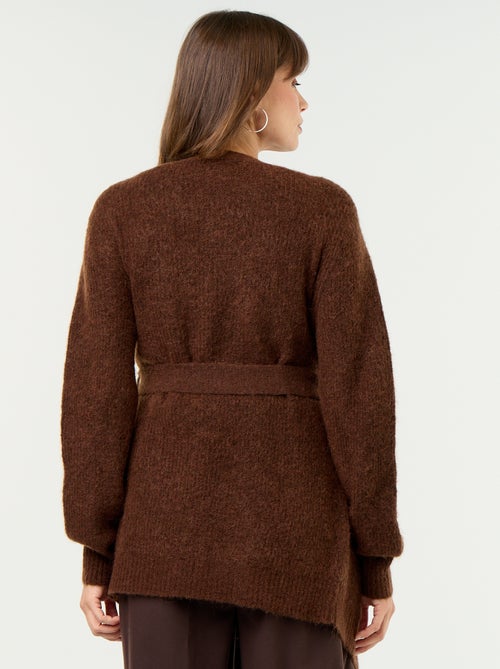 Cárdigan largo de maternidad de mohair mezclado - Kiabi