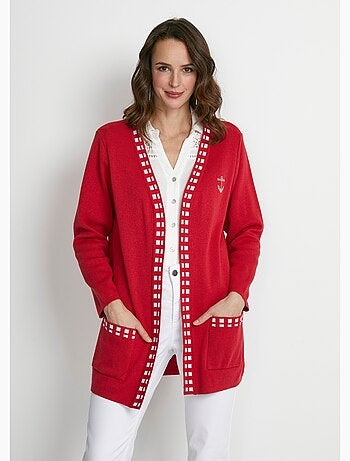 Cárdigan largo de punto de algodón - Afibel