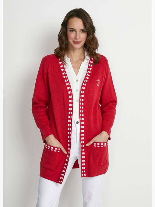 Cárdigan largo de punto de algodón - Afibel - Kiabi