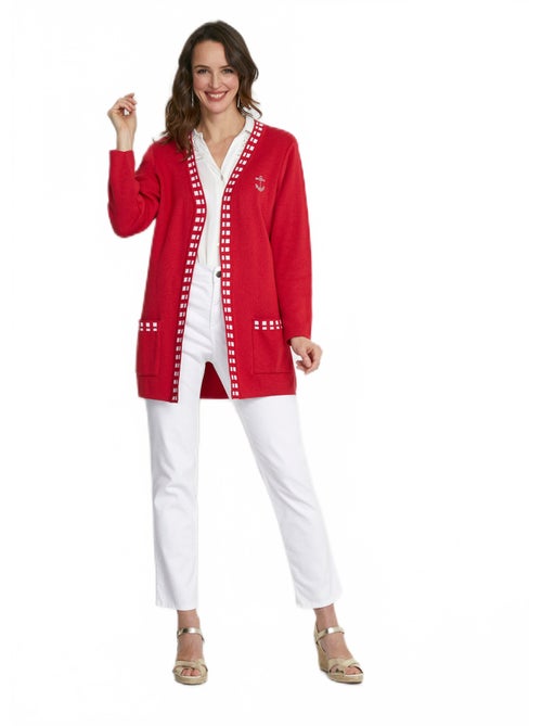 Cárdigan largo de punto de algodón - Afibel - Kiabi