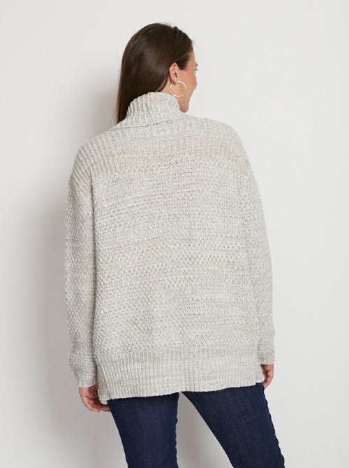 Cárdigan largo de punto fantasía de borde a borde - Afibel - Kiabi