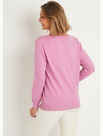 Cárdigan, liso, abotonado, mezcla de modal - Afibel