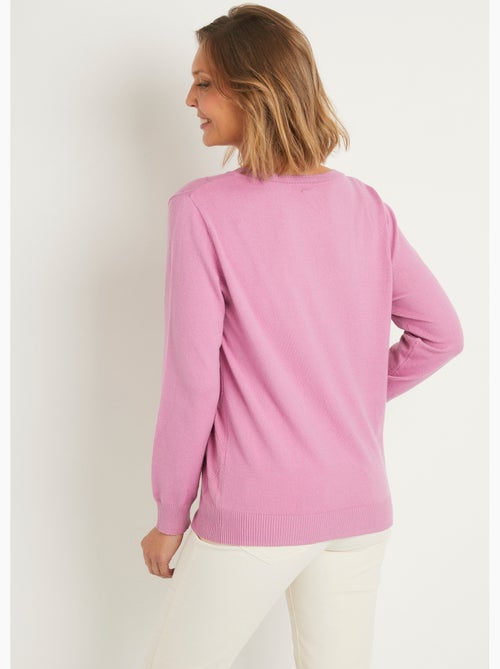 Cárdigan, liso, abotonado, mezcla de modal - Afibel - Kiabi