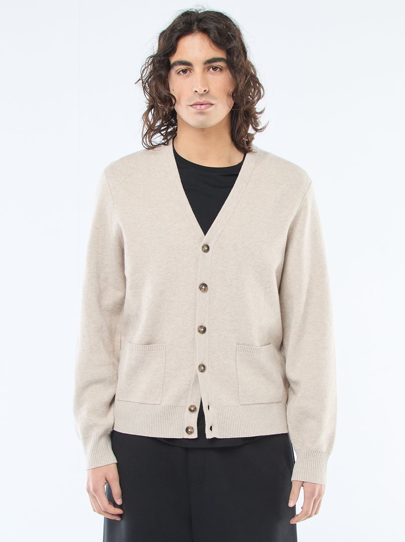 Cárdigan liso Beige - Kiabi