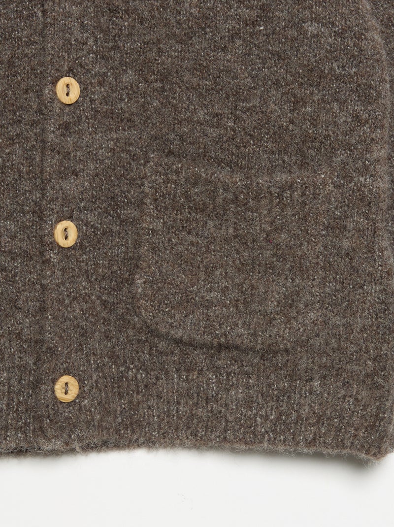 Cárdigan liso con cuello en V Topo - Kiabi