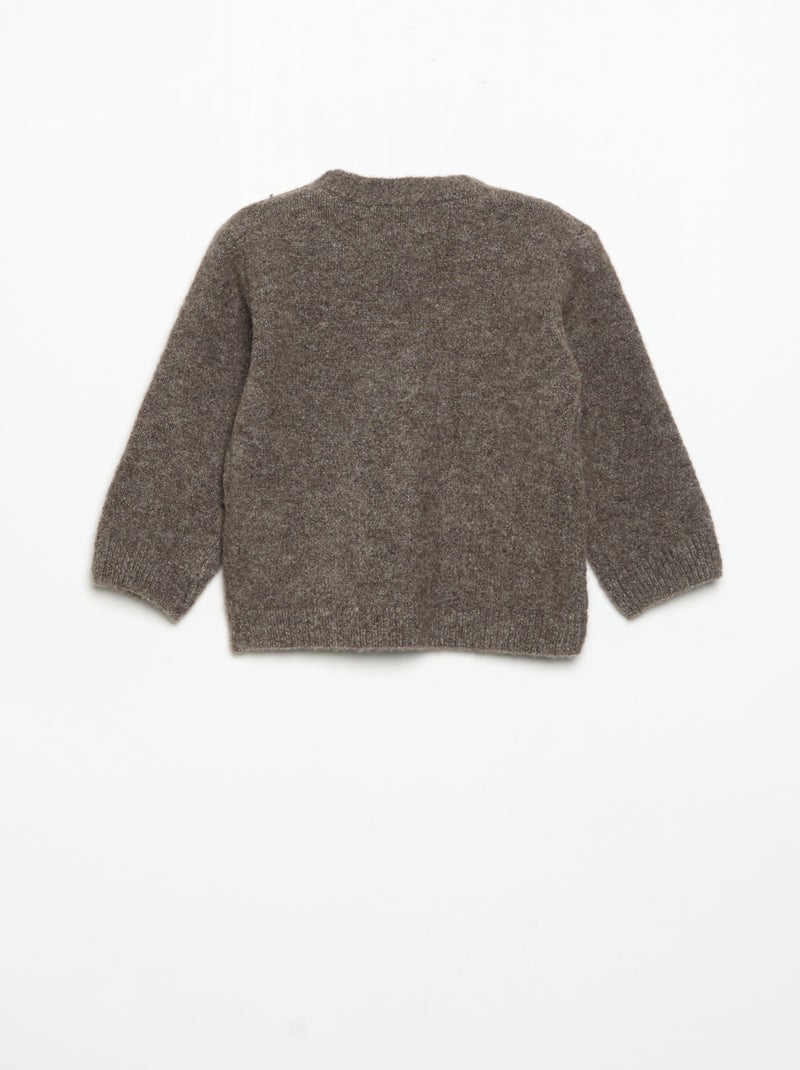 Cárdigan liso con cuello en V Topo - Kiabi