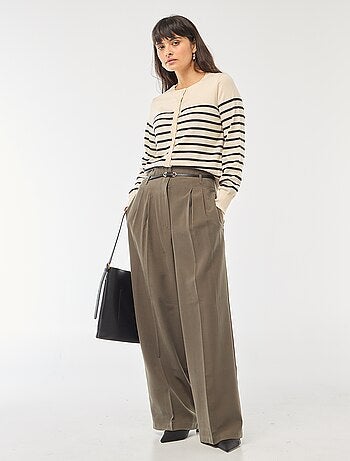 Cárdigan liso cuello redondo