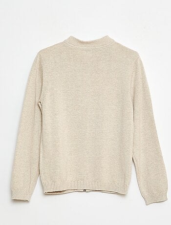 Cárdigan liso de algodón