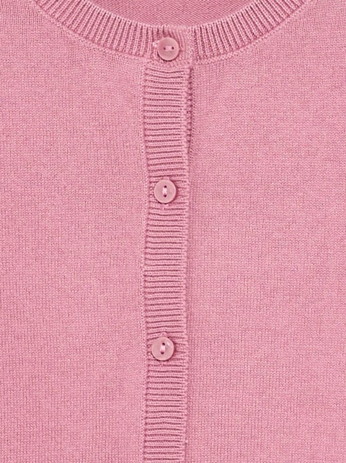 Cárdigan liso ligero de cuello redondo - Kiabi Cárdigan liso ligero de cuello redondo - Kiabi
