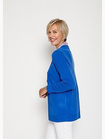 Cárdigan midi de punto suave con botones - Afibel