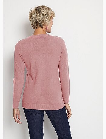 Cárdigan midi de punto suave con botones - Afibel