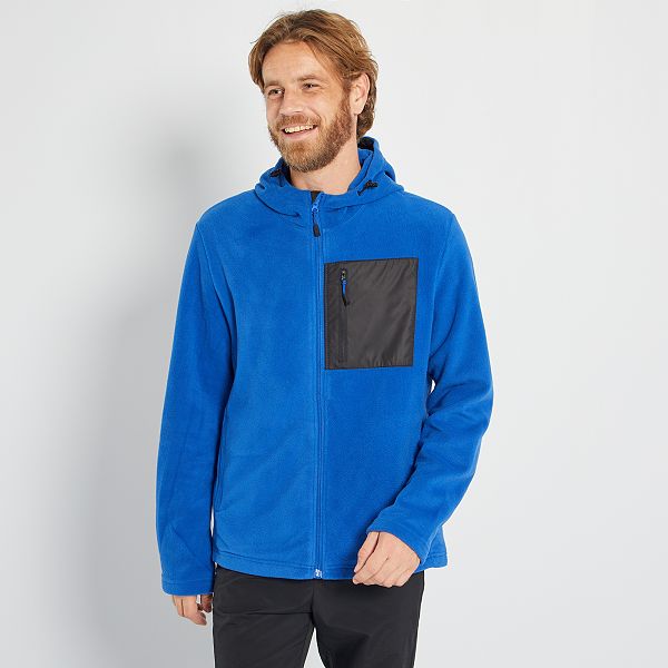 Cárdigan polar con cremallera y capucha Hombre talla S-XXL - azul - Kiabi -  20,00€