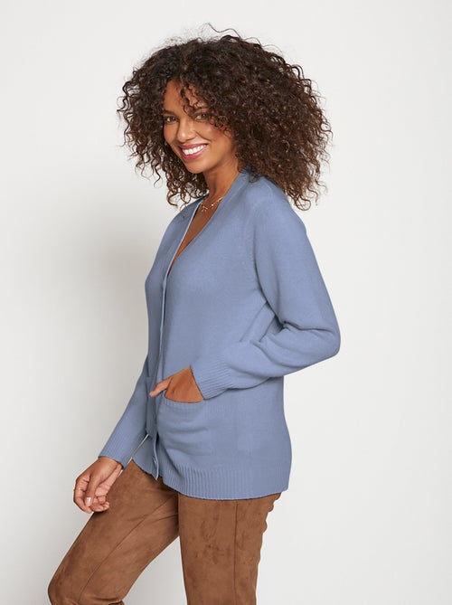 Cárdigan punto grueso botones - Afibel - Kiabi