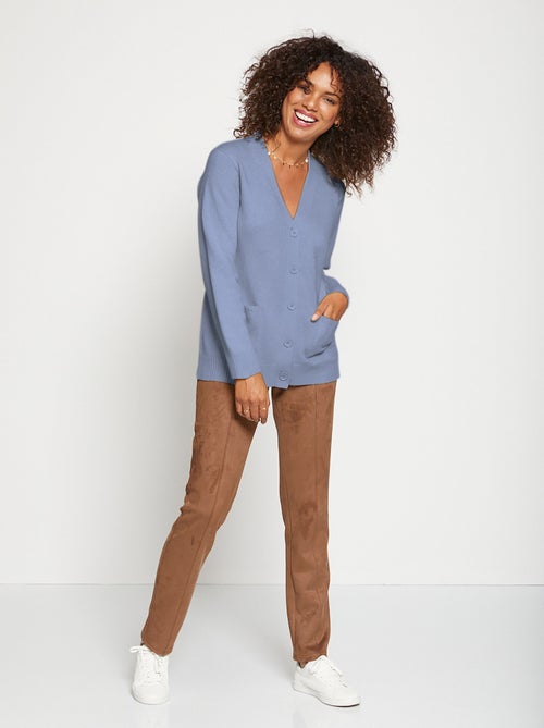 Cárdigan punto grueso botones - Afibel - Kiabi