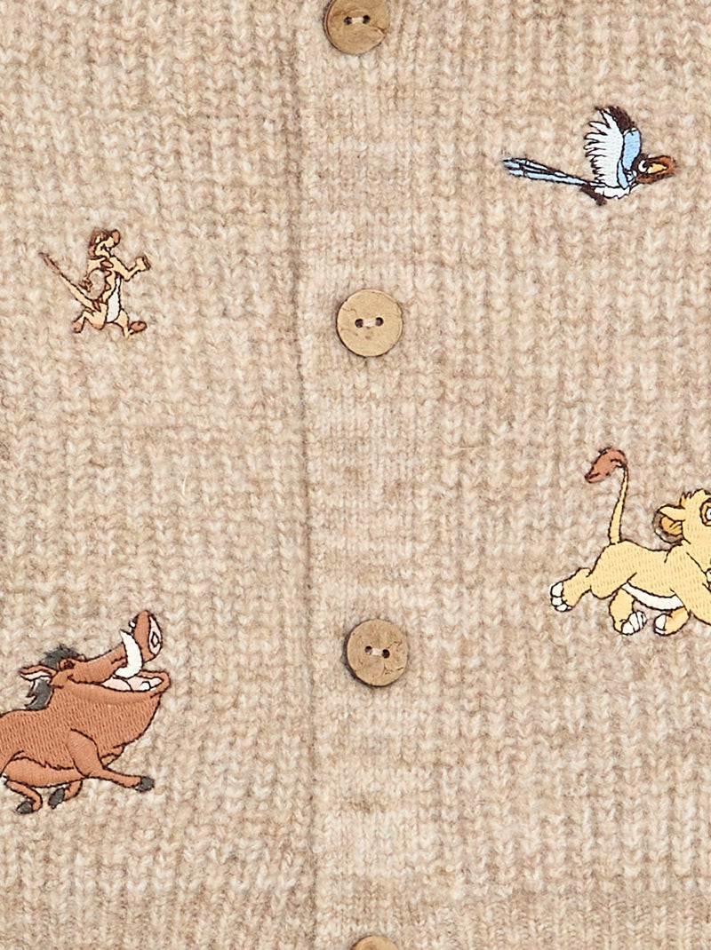 Cárdigan 'Simba' 'Disney' con bordados Beige - Kiabi