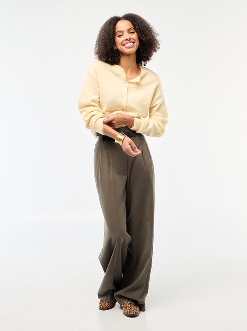 Cárdigan suave de lana y mohair - Kiabi