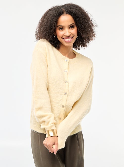 Cárdigan suave de lana y mohair - Kiabi