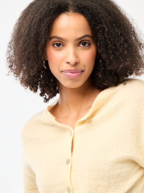 Cárdigan suave de lana y mohair - Kiabi