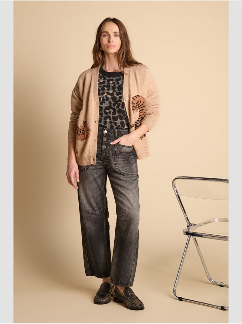 Cárdigan tigrea Beige - Kiabi
