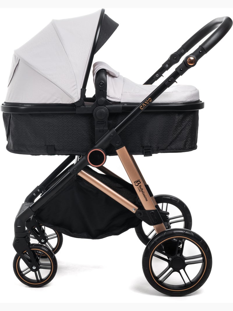 Carrito De Bebé Tres Piezas 3 En 1 -  base Isofix - Cavo - Bebelissimo Beige - Kiabi