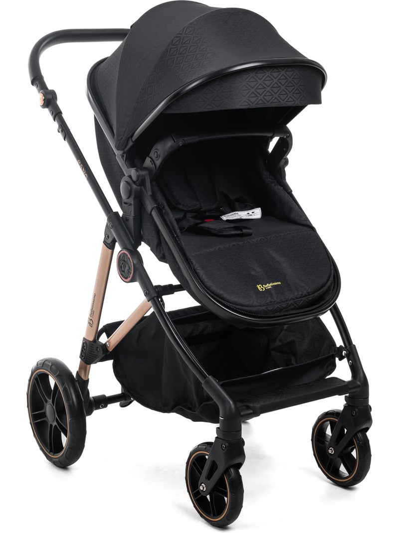 Carrito De Bebé Tres Piezas 3 En 1 - base Isofix - Cavo - Bebelissimo Blanco Negro - Kiabi