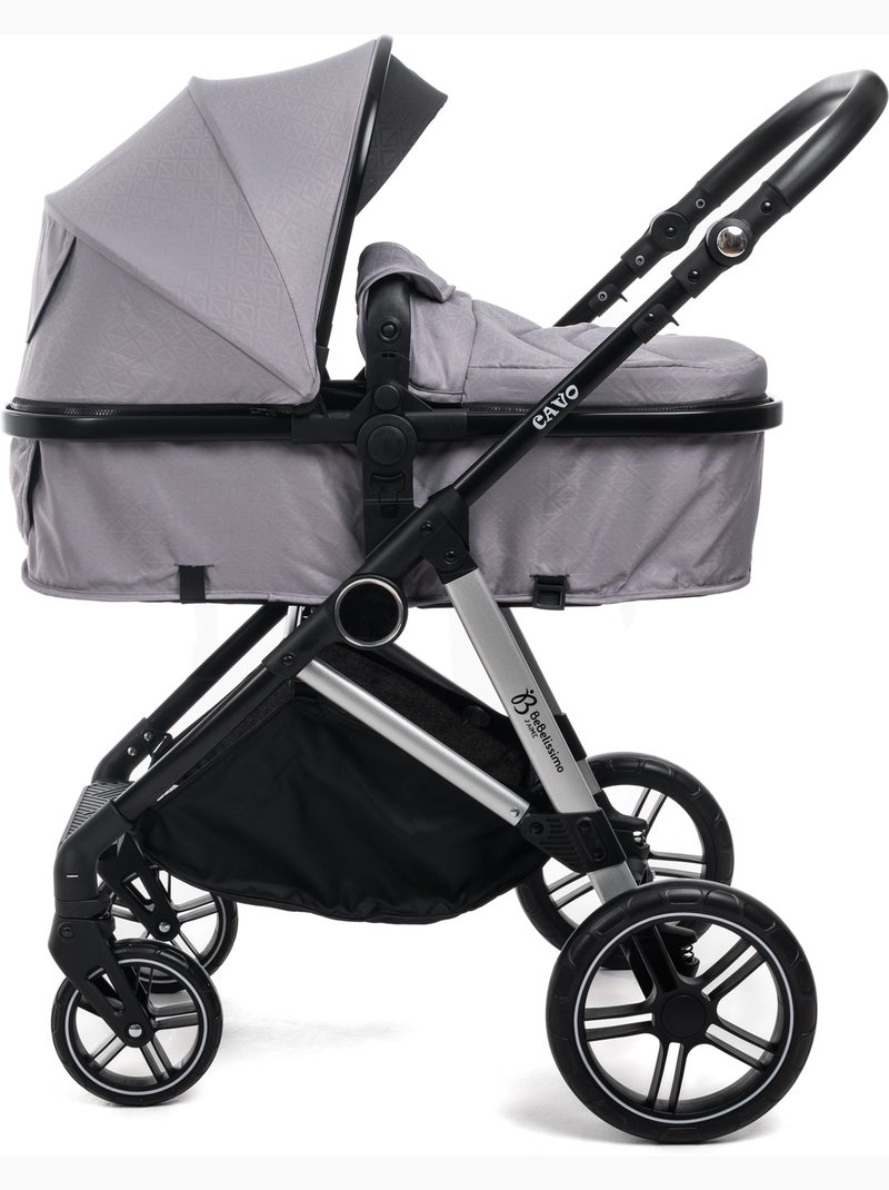 Carrito De Bebé Tres Piezas 3 En 1 -  base Isofix - Cavo - Bebelissimo Gris gris - Kiabi