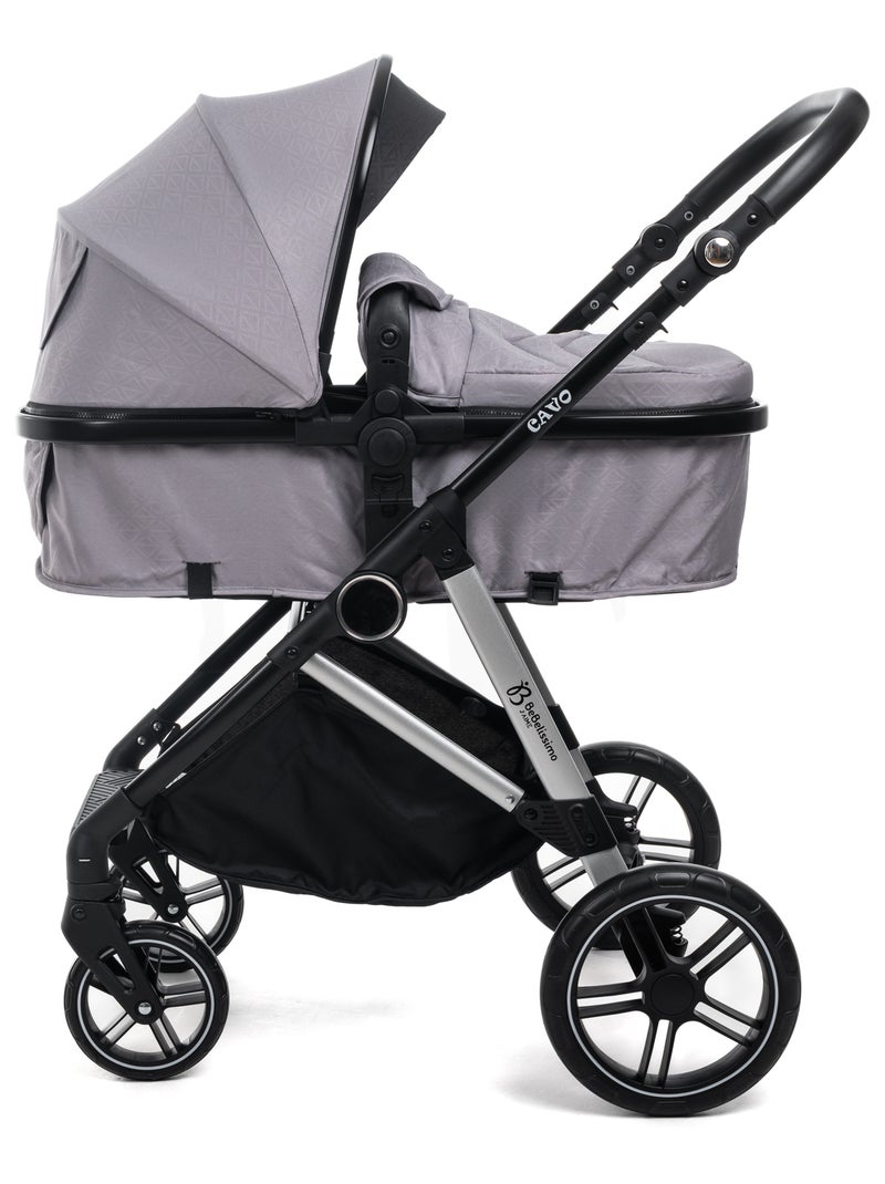 Carrito De Bebé Tres Piezas 3 En 1 - Carricoche De 3 Piezas - 0-22kg - Cavo - Bebelissimo Gris gris - Kiabi