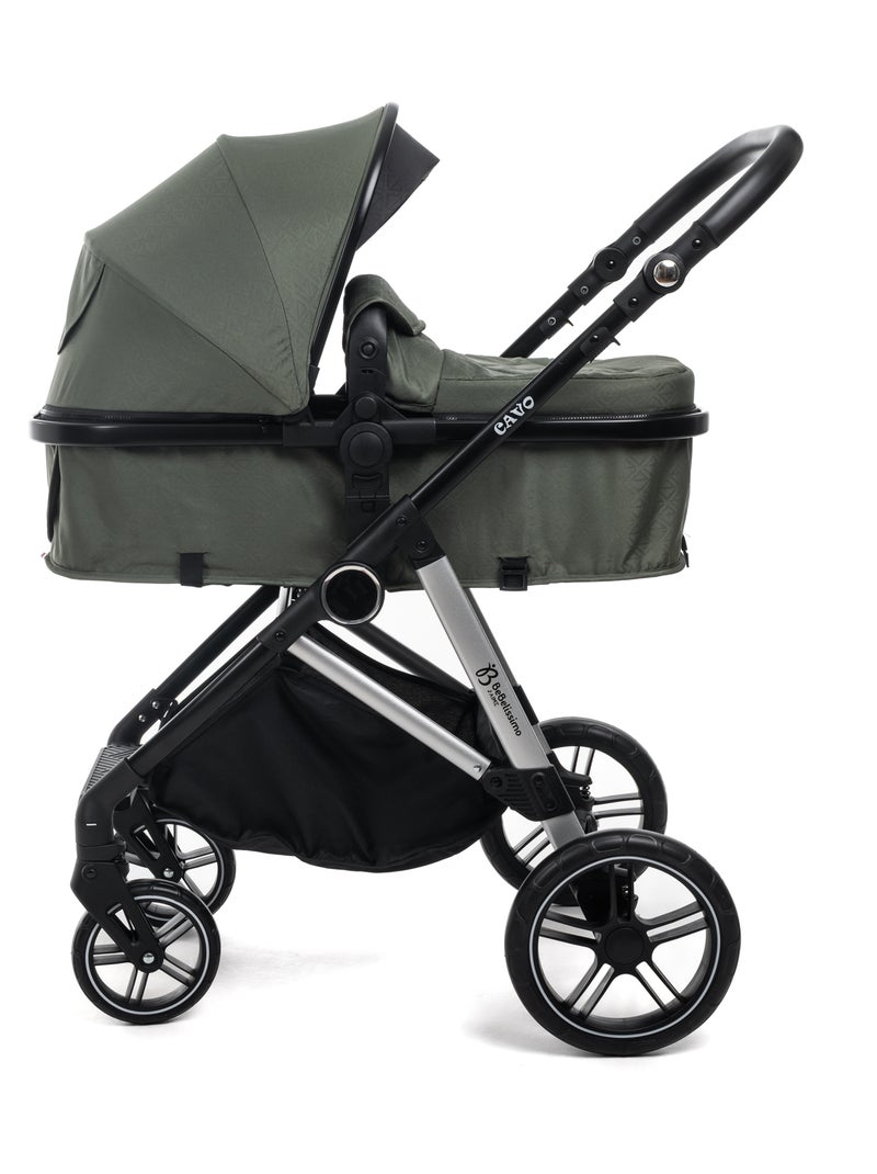 Carrito De Bebé Tres Piezas 3 En 1 - Carricoche De 3 Piezas - 0-22kg - Cavo - Bebelissimo Verde - Kiabi
