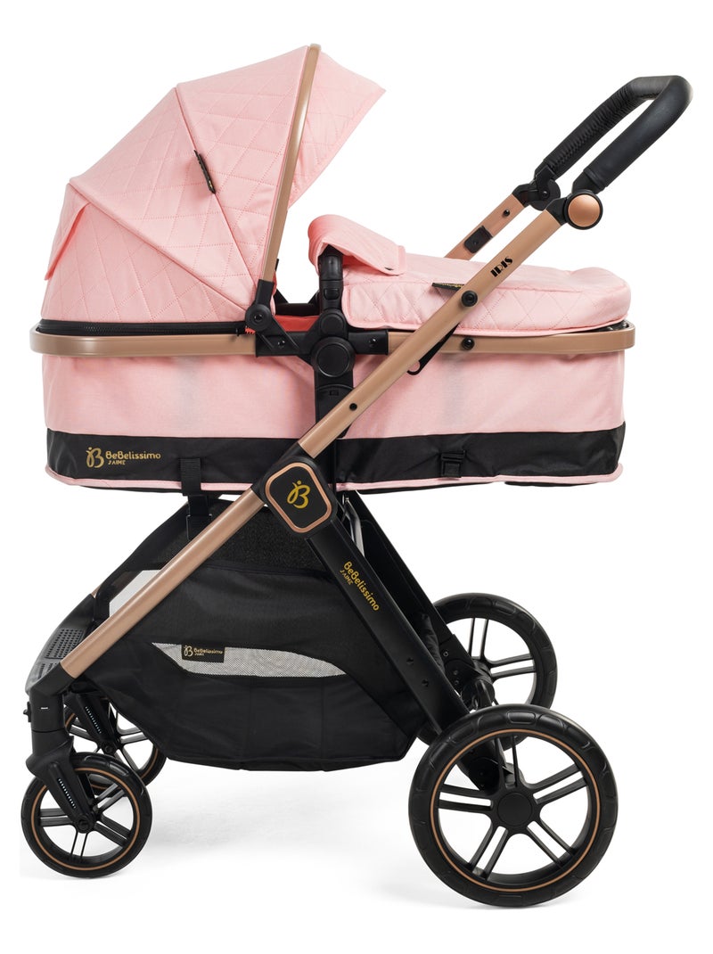 Carrito De Bebé Tres Piezas 3 En 1  - Carricoche De 3 Piezas - 0-22kg - Iris - Bebelissimo Rosa - Kiabi