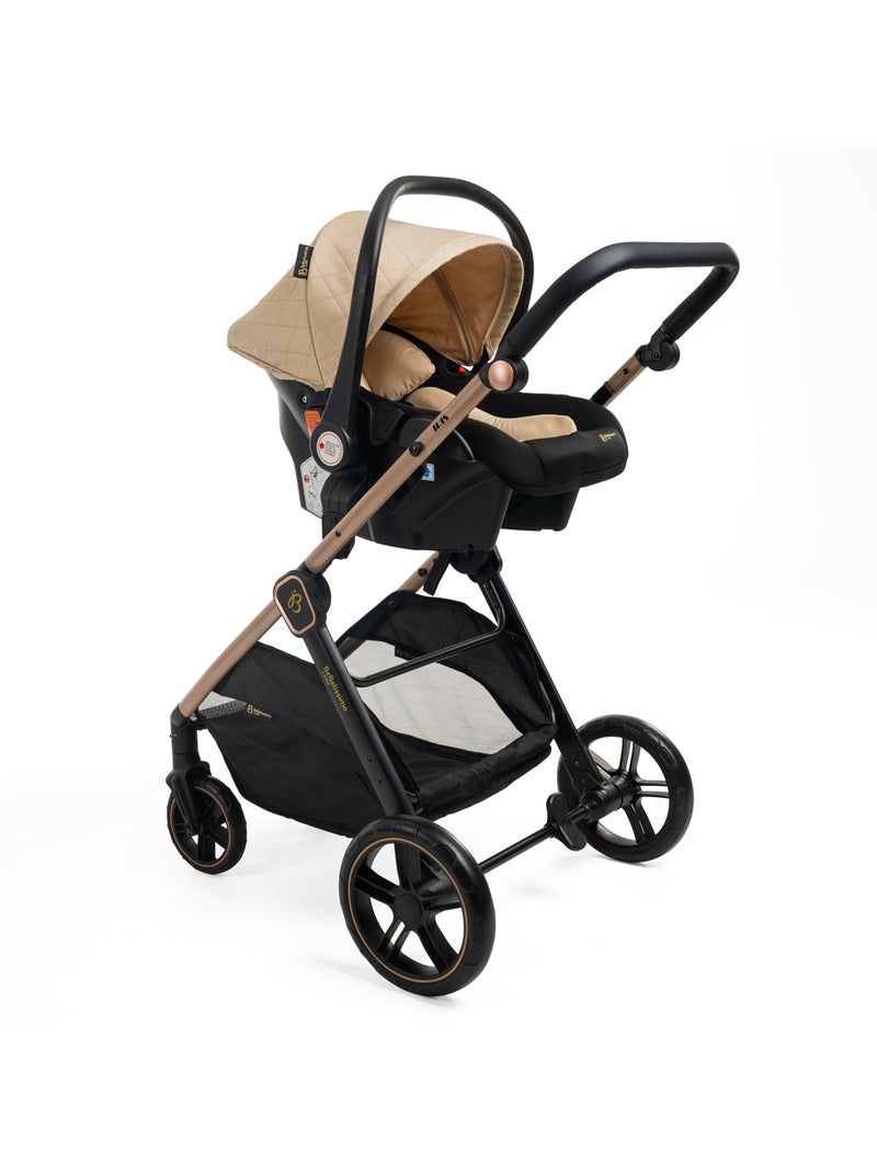 Carrito De Bebé Tres Piezas 3 En 1  - Carricoche De 3 Piezas - 0-22kg - Iris Con Base Isofix Beige - Kiabi