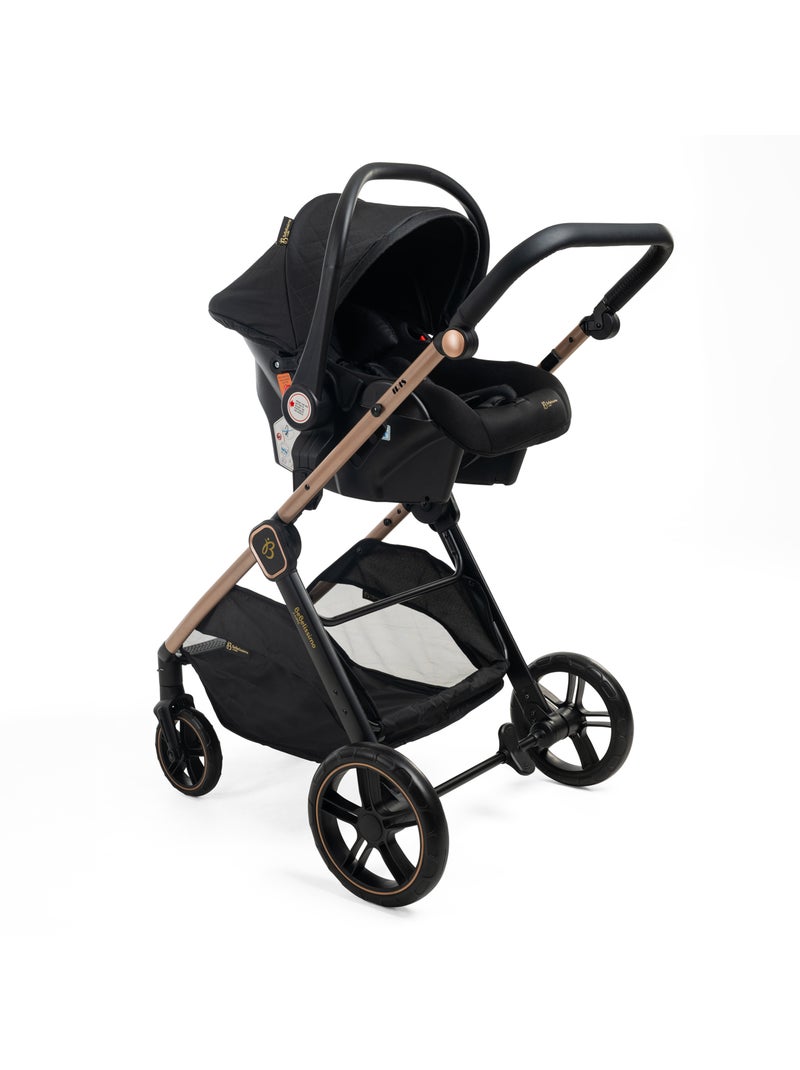 Carrito De Bebé Tres Piezas 3 En 1  - Carricoche De 3 Piezas - 0-22kg - Iris Con Base Isofix Negro - Kiabi
