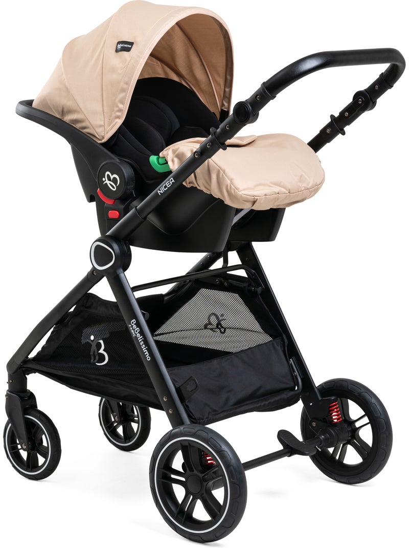 Carrito De Bebé Tres Piezas 3 En 1  - Carricoche De 3 Piezas - 0-22kg - Nicea - Bebelissimo Beige - Kiabi