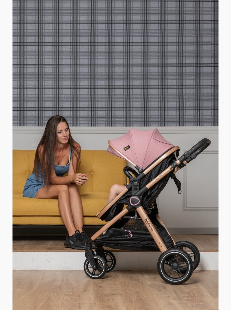 Carrito de bebé tres piezas 3 en 1  - carricoche de 3 piezas - 0-22kg - nicea - bebelissimo Blanco Negro - Kiabi