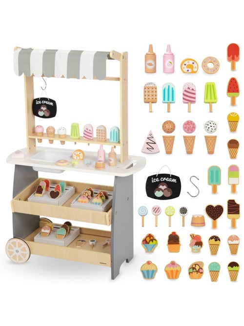 Carrito de helados de madera con accesorios Mamabrum - Kiabi