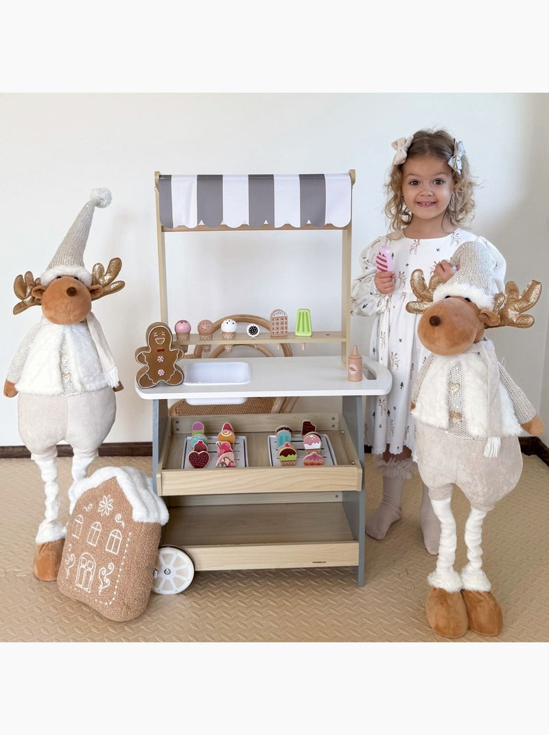 Carrito de helados de madera con accesorios Mamabrum Gris - Kiabi