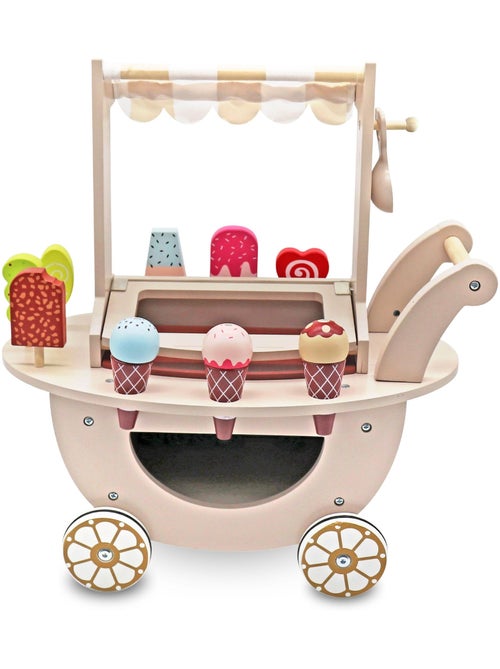 Carrito de helados de madera con ruedas y extras Mamabrum - Kiabi