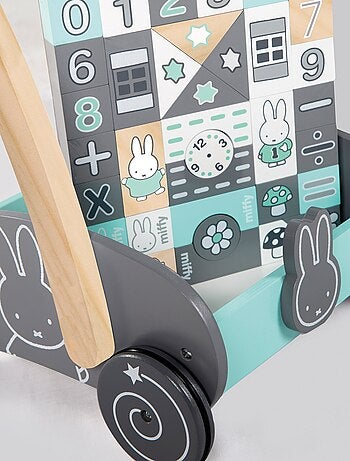 Carrito de madera para caminar + bloques de construcción miffy® - ROBA