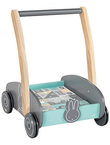 Carrito de madera para caminar + bloques de construcción miffy® - ROBA