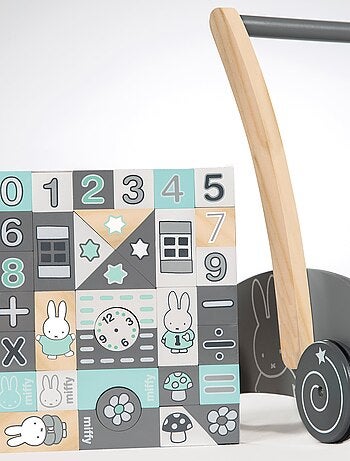 Carrito de madera para caminar + bloques de construcción miffy® - ROBA