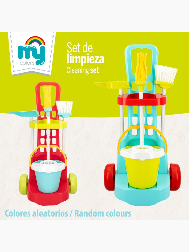 Carrito limpieza juguete c/utensilios 5 pzas my home colors N/D - Kiabi