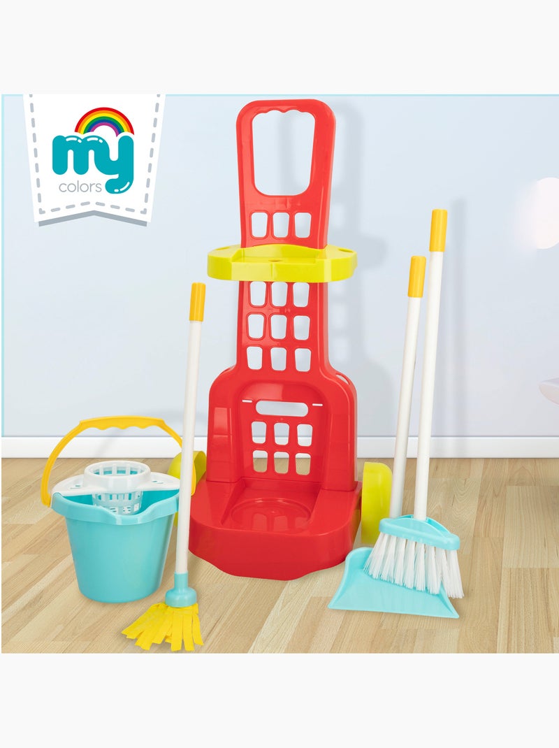 Carrito limpieza juguete c/utensilios 5 pzas my home colors N/D - Kiabi