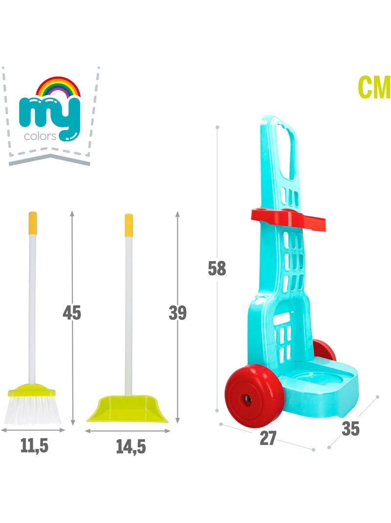 Carrito limpieza juguete c/utensilios 5 pzas my home colors N/D - Kiabi