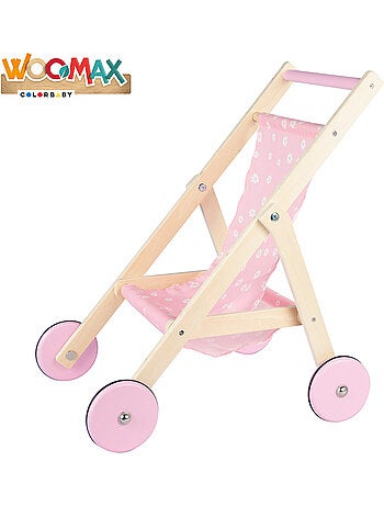 Carrito muñeca 36 cm madera WOOMAX